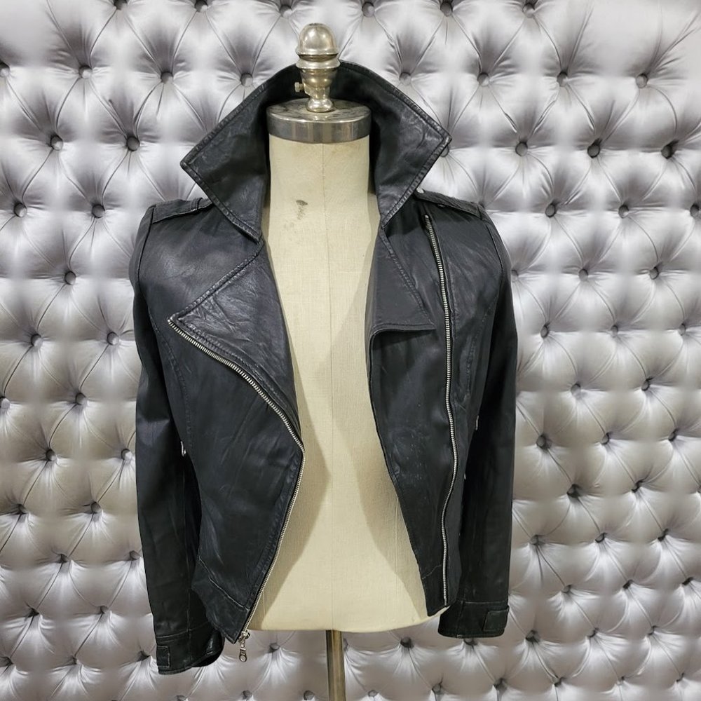 Vintage Leather Motorcycle Jacket